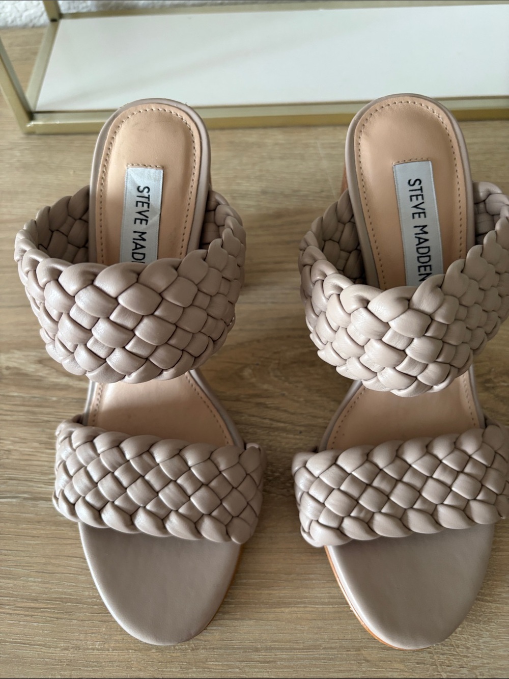 Steve Madden Braided Slide Sandals - Taupe